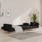 vidaXL Schlafsofa 2-Sitzer mit 2 Kissen Schwarz Stoff vidaXL Schlafsofa 2-Sitzer mit 2 Kissen Schwarz Stoff