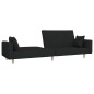 vidaXL Schlafsofa 2-Sitzer mit 2 Kissen Schwarz Stoff vidaXL Schlafsofa 2-Sitzer mit 2 Kissen Schwarz Stoff