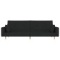 vidaXL Schlafsofa 2-Sitzer mit 2 Kissen Schwarz Stoff vidaXL Schlafsofa 2-Sitzer mit 2 Kissen Schwarz Stoff