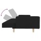 vidaXL Schlafsofa 2-Sitzer mit 2 Kissen Schwarz Stoff vidaXL Schlafsofa 2-Sitzer mit 2 Kissen Schwarz Stoff