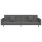 vidaXL Schlafsofa 2-Sitzer mit 2 Kissen Dunkelgrau Stoff vidaXL Schlafsofa 2-Sitzer mit 2 Kissen Dunkelgrau Stoff