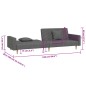 vidaXL Schlafsofa 2-Sitzer mit 2 Kissen Dunkelgrau Stoff vidaXL Schlafsofa 2-Sitzer mit 2 Kissen Dunkelgrau Stoff