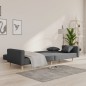 vidaXL Schlafsofa 2-Sitzer mit 2 Kissen Hellgrau Stoff vidaXL Schlafsofa 2-Sitzer mit 2 Kissen Hellgrau Stoff