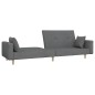 vidaXL Schlafsofa 2-Sitzer mit 2 Kissen Hellgrau Stoff vidaXL Schlafsofa 2-Sitzer mit 2 Kissen Hellgrau Stoff
