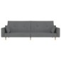 vidaXL Schlafsofa 2-Sitzer mit 2 Kissen Hellgrau Stoff vidaXL Schlafsofa 2-Sitzer mit 2 Kissen Hellgrau Stoff