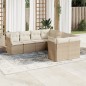 vidaXL 8-tlg. Garten-Sofagarnitur mit Kissen Beige Poly Rattan vidaXL 8-tlg. Garten-Sofagarnitur mit Kissen Beige Poly Rattan