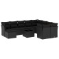 vidaXL 11-tlg. Garten-Sofagarnitur mit Kissen Schwarz Poly Rattan vidaXL 11-tlg. Garten-Sofagarnitur mit Kissen Schwarz Poly Rattan