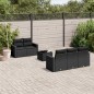 vidaXL 6-tlg. Garten-Sofagarnitur mit Kissen Schwarz Poly Rattan vidaXL 6-tlg. Garten-Sofagarnitur mit Kissen Schwarz Poly Rattan