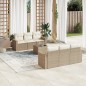 vidaXL 7-tlg. Garten-Sofagarnitur mit Kissen Beige Poly Rattan vidaXL 7-tlg. Garten-Sofagarnitur mit Kissen Beige Poly Rattan