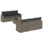 vidaXL 7-tlg. Garten-Sofagarnitur mit Kissen Grau Poly Rattan vidaXL 7-tlg. Garten-Sofagarnitur mit Kissen Grau Poly Rattan