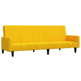 vidaXL Schlafsofa 2-Sitzer Gelb Samt