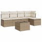 vidaXL 6-tlg. Garten-Sofagarnitur mit Kissen Beige Poly Rattan vidaXL 6-tlg. Garten-Sofagarnitur mit Kissen Beige Poly Rattan