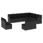 vidaXL 12-tlg. Garten-Sofagarnitur mit Kissen Schwarz Poly Rattan vidaXL 12-tlg. Garten-Sofagarnitur mit Kissen Schwarz Poly Rattan