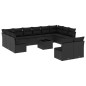 vidaXL 13-tlg. Garten-Sofagarnitur mit Kissen Schwarz Poly Rattan vidaXL 13-tlg. Garten-Sofagarnitur mit Kissen Schwarz Poly Rattan