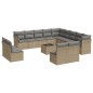 vidaXL 14-tlg. Garten-Sofagarnitur mit Kissen Beige Poly Rattan vidaXL 14-tlg. Garten-Sofagarnitur mit Kissen Beige Poly Rattan