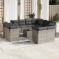 vidaXL 12-tlg. Garten-Sofagarnitur mit Kissen Grau Poly Rattan vidaXL 12-tlg. Garten-Sofagarnitur mit Kissen Grau Poly Rattan