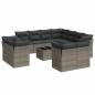 vidaXL 12-tlg. Garten-Sofagarnitur mit Kissen Grau Poly Rattan vidaXL 12-tlg. Garten-Sofagarnitur mit Kissen Grau Poly Rattan