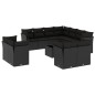 vidaXL 12-tlg. Garten-Sofagarnitur mit Kissen Schwarz Poly Rattan vidaXL 12-tlg. Garten-Sofagarnitur mit Kissen Schwarz Poly Rattan