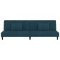 vidaXL Schlafsofa 2-Sitzer mit 2 Kissen Blau Samt vidaXL Schlafsofa 2-Sitzer mit 2 Kissen Blau Samt