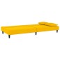 vidaXL Schlafsofa 2-Sitzer mit 2 Kissen Gelb Samt vidaXL Schlafsofa 2-Sitzer mit 2 Kissen Gelb Samt