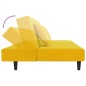 vidaXL Schlafsofa 2-Sitzer mit 2 Kissen Gelb Samt vidaXL Schlafsofa 2-Sitzer mit 2 Kissen Gelb Samt