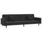 vidaXL Schlafsofa 2-Sitzer mit 2 Kissen Schwarz Samt vidaXL Schlafsofa 2-Sitzer mit 2 Kissen Schwarz Samt