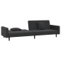 vidaXL Schlafsofa 2-Sitzer mit 2 Kissen Schwarz Samt vidaXL Schlafsofa 2-Sitzer mit 2 Kissen Schwarz Samt