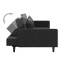vidaXL Schlafsofa 2-Sitzer mit 2 Kissen Schwarz Samt vidaXL Schlafsofa 2-Sitzer mit 2 Kissen Schwarz Samt