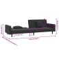 vidaXL Schlafsofa 2-Sitzer mit 2 Kissen Schwarz Samt vidaXL Schlafsofa 2-Sitzer mit 2 Kissen Schwarz Samt