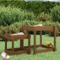 vidaXL Sand-Spieltische 2 Stk. Honigbraun Massivholz Kiefer
