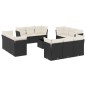 vidaXL 13-tlg. Garten-Sofagarnitur mit Kissen Schwarz Poly Rattan vidaXL 13-tlg. Garten-Sofagarnitur mit Kissen Schwarz Poly Rattan