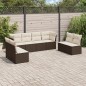vidaXL 8-tlg. Garten-Sofagarnitur mit Kissen Braun Poly Rattan vidaXL 8-tlg. Garten-Sofagarnitur mit Kissen Braun Poly Rattan