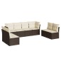 vidaXL 8-tlg. Garten-Sofagarnitur mit Kissen Braun Poly Rattan vidaXL 8-tlg. Garten-Sofagarnitur mit Kissen Braun Poly Rattan