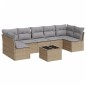 vidaXL 8-tlg. Garten-Sofagarnitur mit Kissen Beige Poly Rattan vidaXL 8-tlg. Garten-Sofagarnitur mit Kissen Beige Poly Rattan