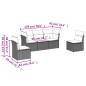 vidaXL 5-tlg. Garten-Sofagarnitur mit Kissen Beige Poly Rattan vidaXL 5-tlg. Garten-Sofagarnitur mit Kissen Beige Poly Rattan