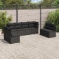 vidaXL 8-tlg. Garten-Sofagarnitur mit Kissen Schwarz Poly Rattan vidaXL 8-tlg. Garten-Sofagarnitur mit Kissen Schwarz Poly Rattan