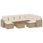 vidaXL 10-tlg. Garten-Sofagarnitur mit Kissen Beige Poly Rattan vidaXL 10-tlg. Garten-Sofagarnitur mit Kissen Beige Poly Rattan