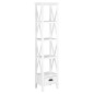 vidaXL Bücherregal mit 1 Schublade Weiß 40x30x170 cm MDF vidaXL Bücherregal mit 1 Schublade Weiß 40x30x170 cm MDF