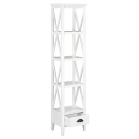 vidaXL Bücherregal mit 1 Schublade Weiß 40x30x170 cm MDF