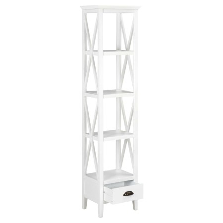 vidaXL Bücherregal mit 1 Schublade Weiß 40x30x170 cm MDF