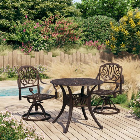 vidaXL 3-tlg. Bistro-Set Aluminiumguss Bronzen