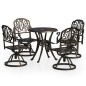 vidaXL 5-tlg. Bistro-Set Aluminiumguss Bronzen vidaXL 5-tlg. Bistro-Set Aluminiumguss Bronzen