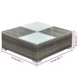 vidaXL 5-tlg. Garten-Lounge-Set mit Kissen Poly Rattan Grau vidaXL 5-tlg. Garten-Lounge-Set mit Kissen Poly Rattan Grau