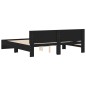 vidaXL Bettgestell mit Kopfteil Schwarz 200x200 cm vidaXL Bettgestell mit Kopfteil Schwarz 200x200 cm