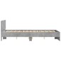 vidaXL Bettgestell mit Kopfteil Betongrau 135x190 cm vidaXL Bettgestell mit Kopfteil Betongrau 135x190 cm