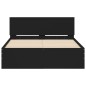 vidaXL Bettgestell mit Kopfteil Schwarz 135x190 cm vidaXL Bettgestell mit Kopfteil Schwarz 135x190 cm