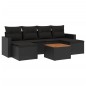 vidaXL 7-tlg. Garten-Sofagarnitur mit Kissen Schwarz Poly Rattan vidaXL 7-tlg. Garten-Sofagarnitur mit Kissen Schwarz Poly Rattan