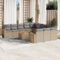 vidaXL 12-tlg. Garten-Sofagarnitur mit Kissen Beige Poly Rattan vidaXL 12-tlg. Garten-Sofagarnitur mit Kissen Beige Poly Rattan