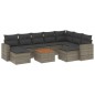 vidaXL 10-tlg. Garten-Sofagarnitur mit Kissen Grau Poly Rattan vidaXL 10-tlg. Garten-Sofagarnitur mit Kissen Grau Poly Rattan