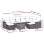 vidaXL 10-tlg. Garten-Sofagarnitur mit Kissen Grau Poly Rattan vidaXL 10-tlg. Garten-Sofagarnitur mit Kissen Grau Poly Rattan